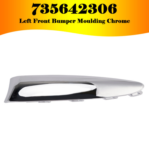 2015-2020 FIAT 500 (312) LOUNGE Left Front Bumper Moulding Chrome 735642306 Generic