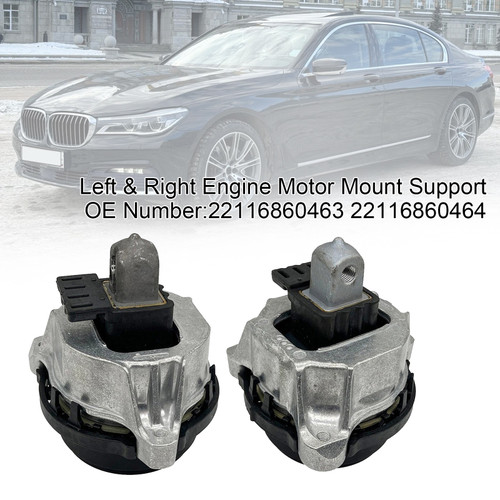2018-2019 BMW 5 Series Left & Right Engine Motor Mount Support 22116860463 22116860464 Generic
