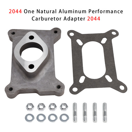 2044 One Natural Aluminum Performance Carburetor Adapter 2044