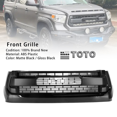 2014-2018 Toyota Tundra Honeycomb Front Grille With letters Matte Black Generic