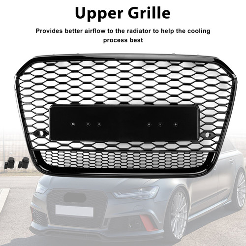 2012-2015 Audi A6 C7 / S6 pre-facelift RS6 Style Front Mesh Honeycomb Grille Generic
