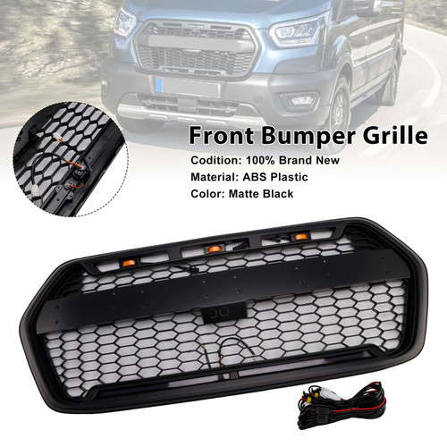 2020-2025 Ford Transit 150 250 350 350H North American Version Front Bumper Grille Matte Black Generic