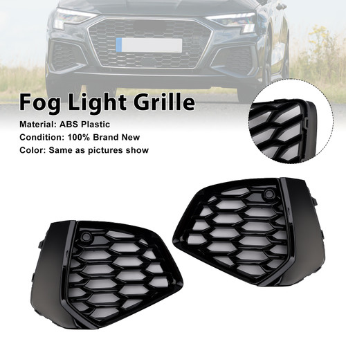 2021-2023 Audi A3 S-line Black S3 Front Honeycomb Fog Light Grille Generic