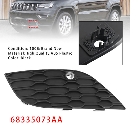 2017-2022 Jeep Grand Cherokee Left Side Bumper Fog Light Cover 68335073AA Generic
