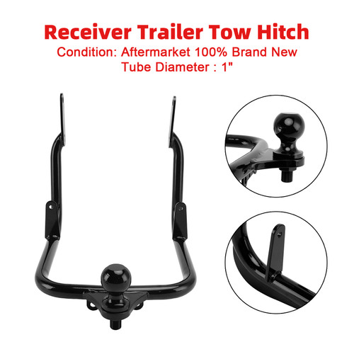 2009-2023 Harley Receiver Trailer Tow Hitch Black Generic