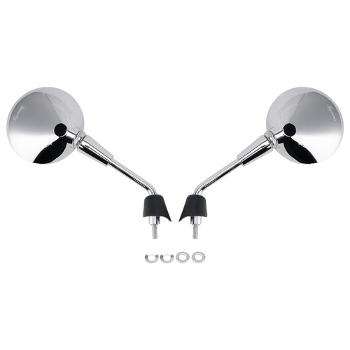 2018-2021 Vespa Elettrica Rearview Mirrors Left and Right M8 Shorty Chrome Generic
