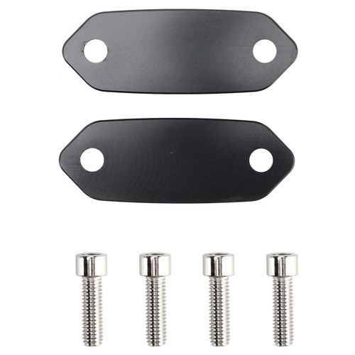 2013-2025 Kawasaki Ninja 125 250 300 400 500 650 Mirror Block Off Blanking Plates Black Generic