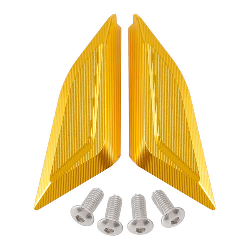 2018-2024 Ducati Panigale V2 V4 CNC Racing Mirror Block Off Blanking Plates Gold Generic