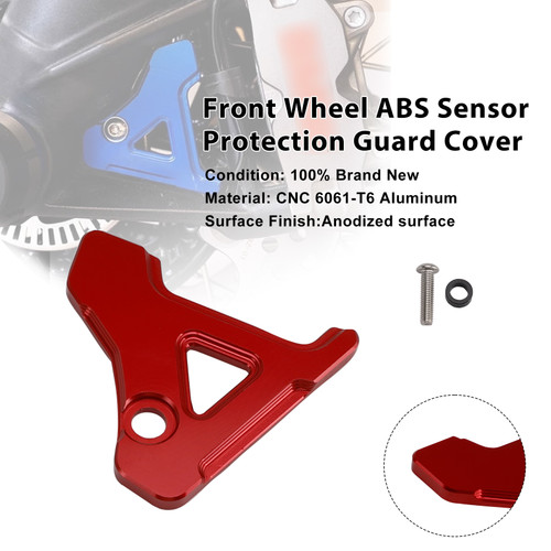 2023-2025 BMW R1300GS ADV Front Wheel ABS Sensor Protection Guard Cover Red Generic