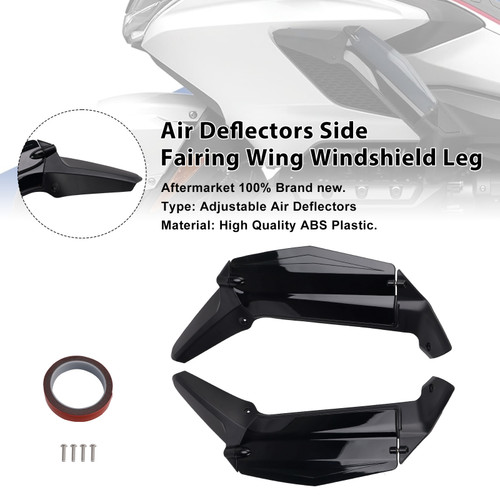 2018-2024 Honda Goldwing GL1800 Air Deflectors Side Fairing Wing Windshield Leg Black Generic
