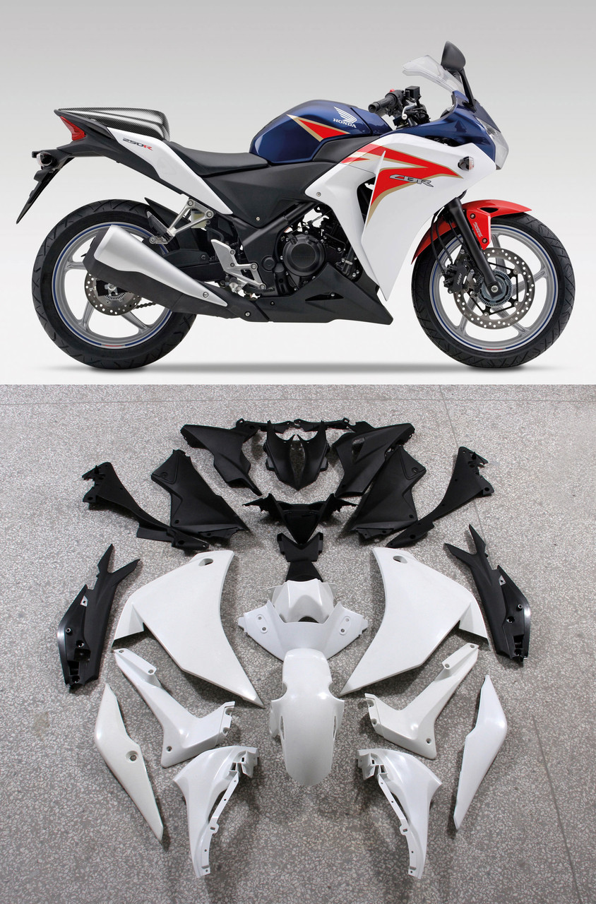 Amotopart Fairings Honda CBR250R HRC White Red Blue Racing (20112015