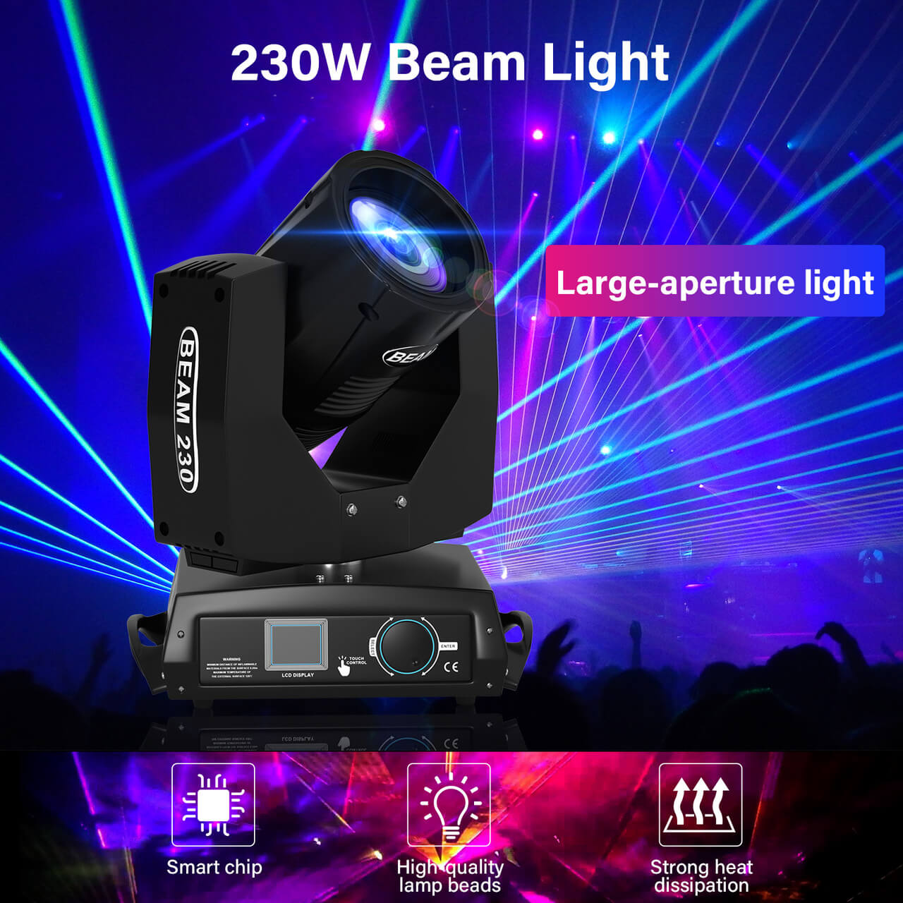 230W 7R Zoom Moving Head Beam Sharpy Light 8 Prism Strobe DMX 16Ch Party For United State