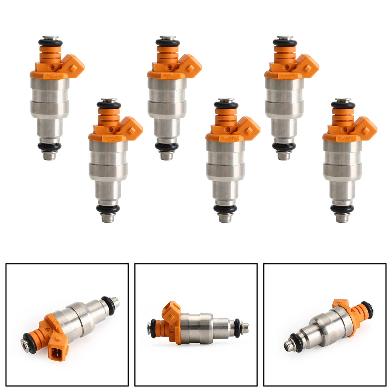 6pcs Fuel Injectors 33007127 Fit for Cherokee I6 4.0L 87-98 Comanche 87-91 Grand Cherokee 93-98 Wrangler 91-98