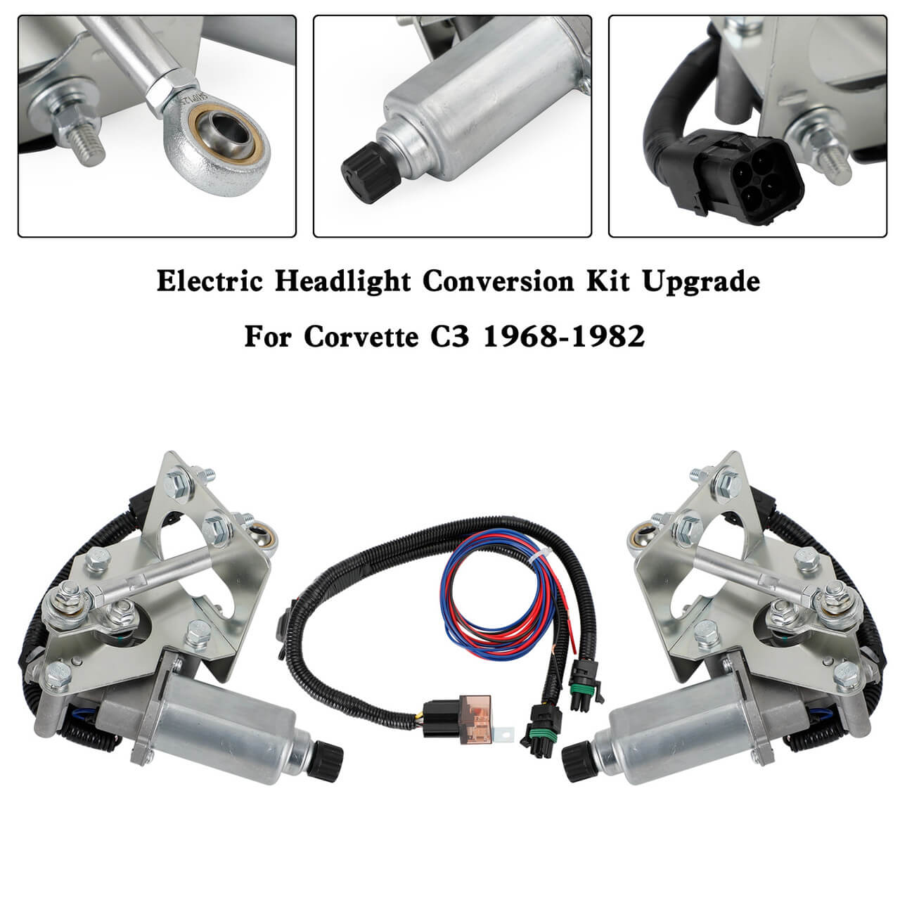 1968-1982 Corvette C3 Electric Headlight Conversion Kit Upgrade