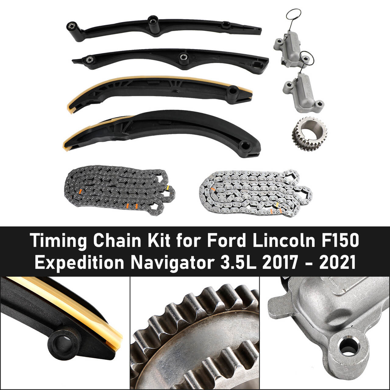 DEEGOOLY HL3Z6268A Engine Timing Chain Kit Applied For Ford