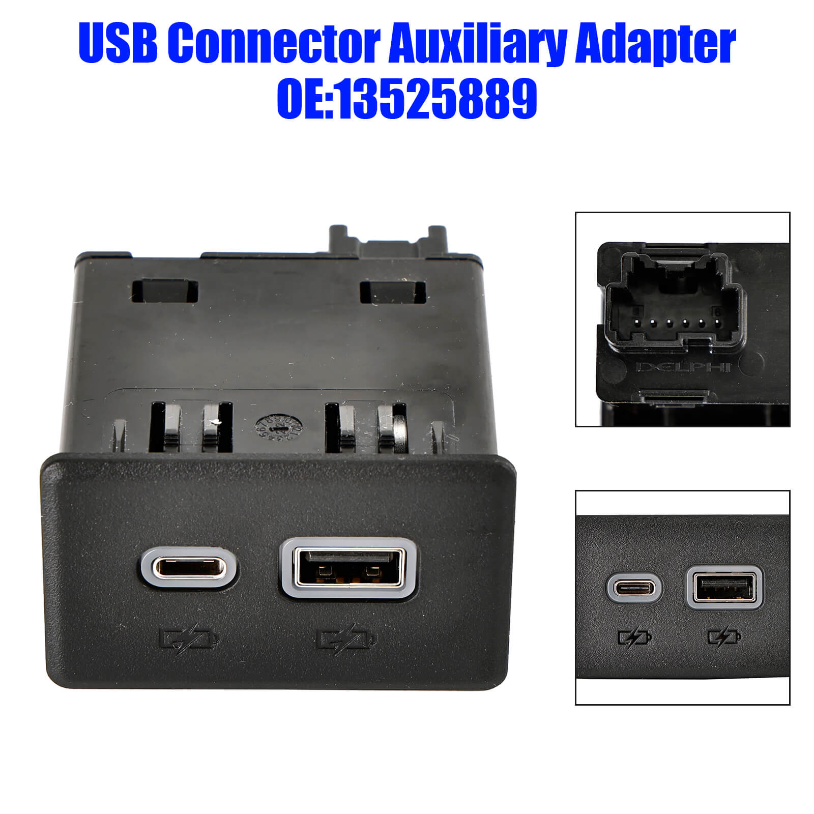 USB Connector Auxiliary Adapter 13525889 for Silverado Sierra 1500 2500 3500