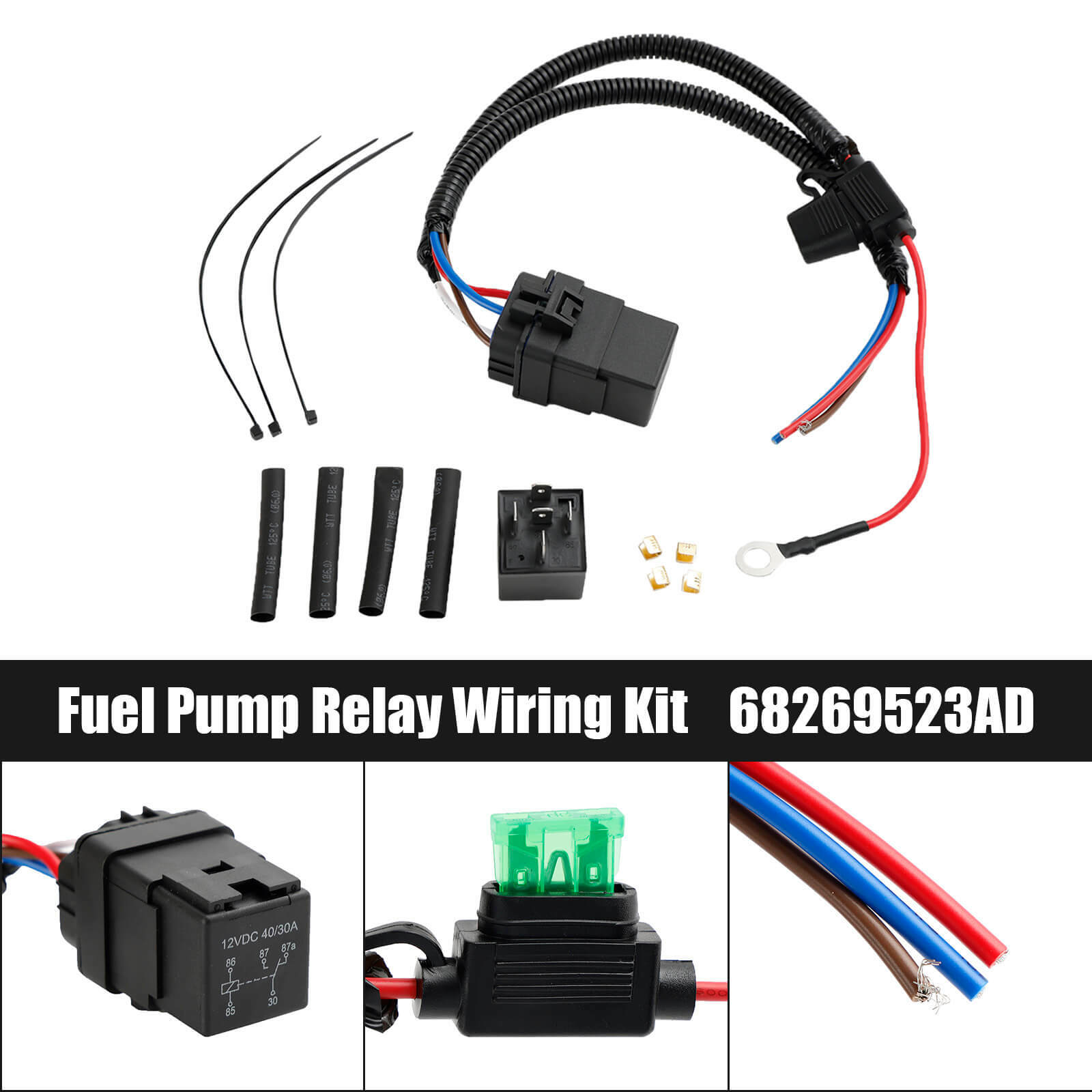 Fuel Pump Relay Wiring Kit 68269523AD For Jeep Dodge Chrysler Ram 1500 2011-13