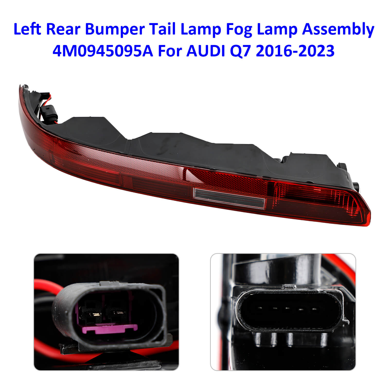 Left Rear Bumper Tail Lamp Fog Lamp Assembly 4M0945095A For AUDI Q7 2016-2023