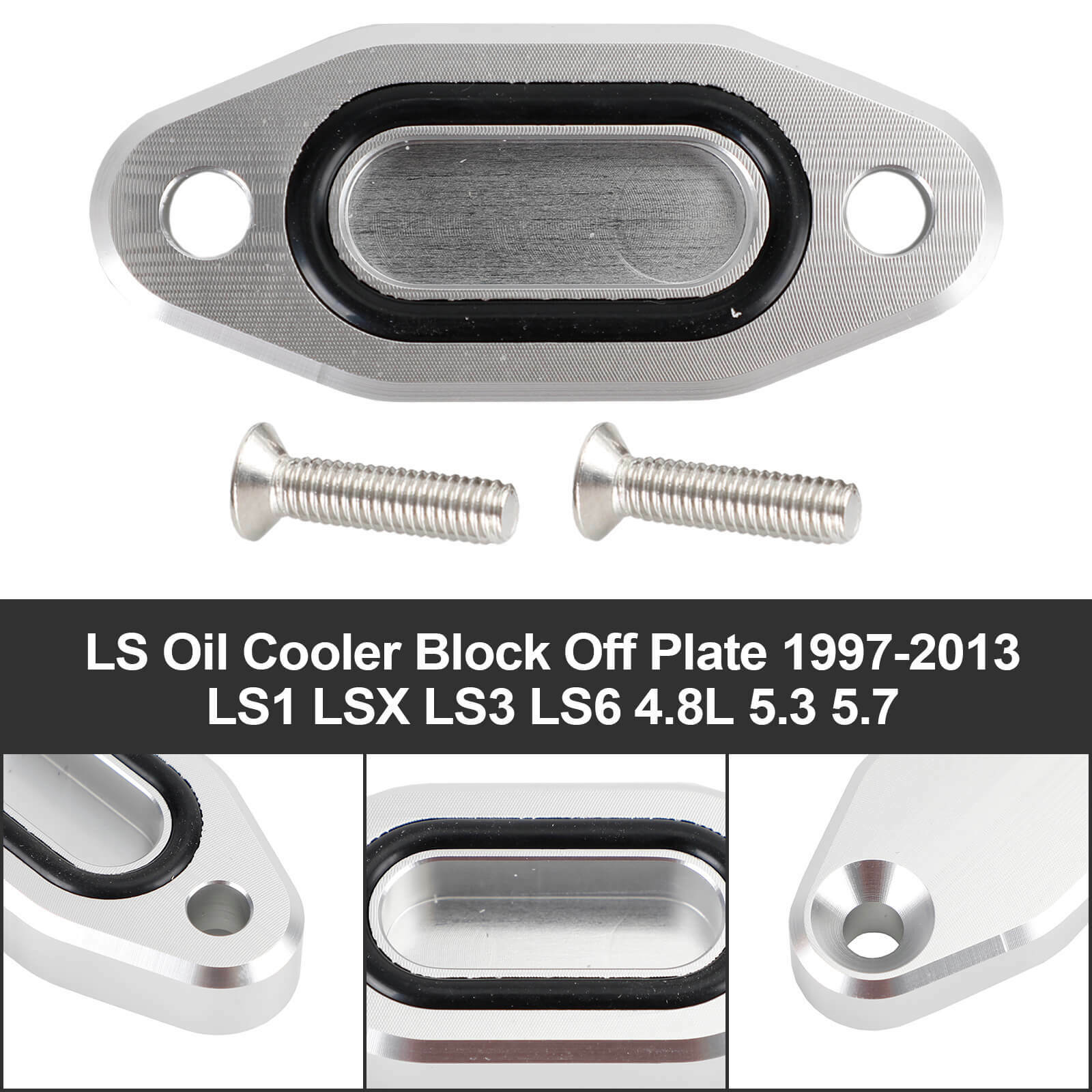 LS Oil Cooler Block Off Plate 1997-2003 LS1 LSX LS3 LS6 4.8L 5.3 5.7