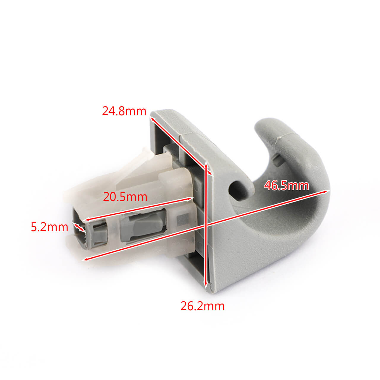 Sun Visor Clip Fits For Toyota Camry 02-08 Corolla / Matrix 03-08 Highlander 01-07 Gray