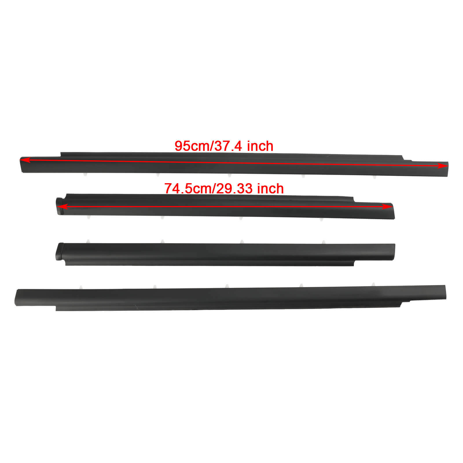 4pcs Door Belt Molding Weatherstrip 75710-0C010 For SEQUOIA Toyota 2001-2007