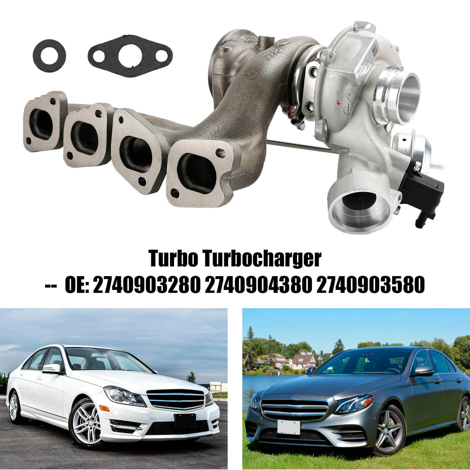 Turbo Turbocharger For Mercedes-Benz C300 C350e E300 GLC300 SLC300 2740904380