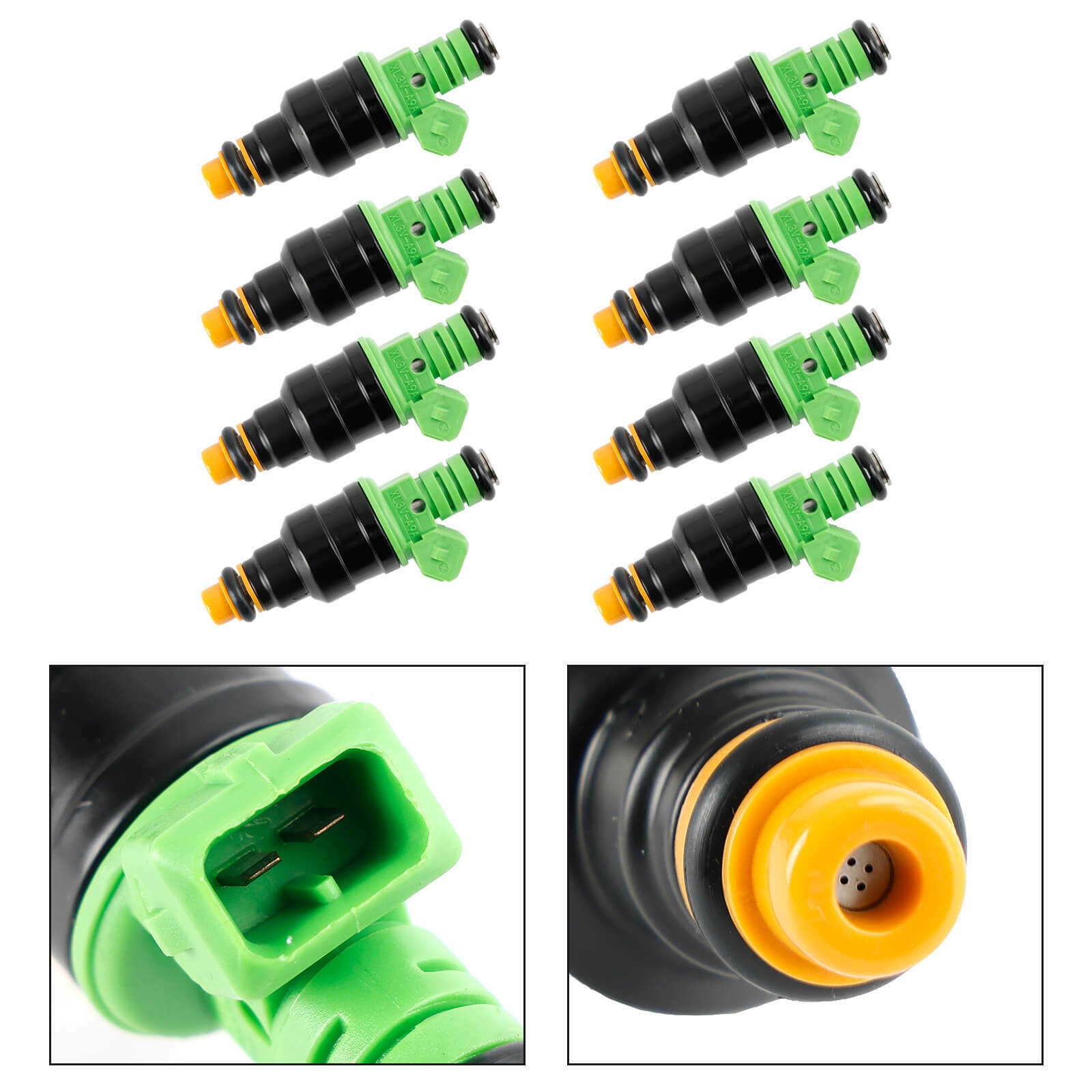 8PCS Fuel Injectors For Ford Linghtning 99-04 GT LX and Cobra 95-96 Cobra 99/01 Math I Cobra 03-04 Green