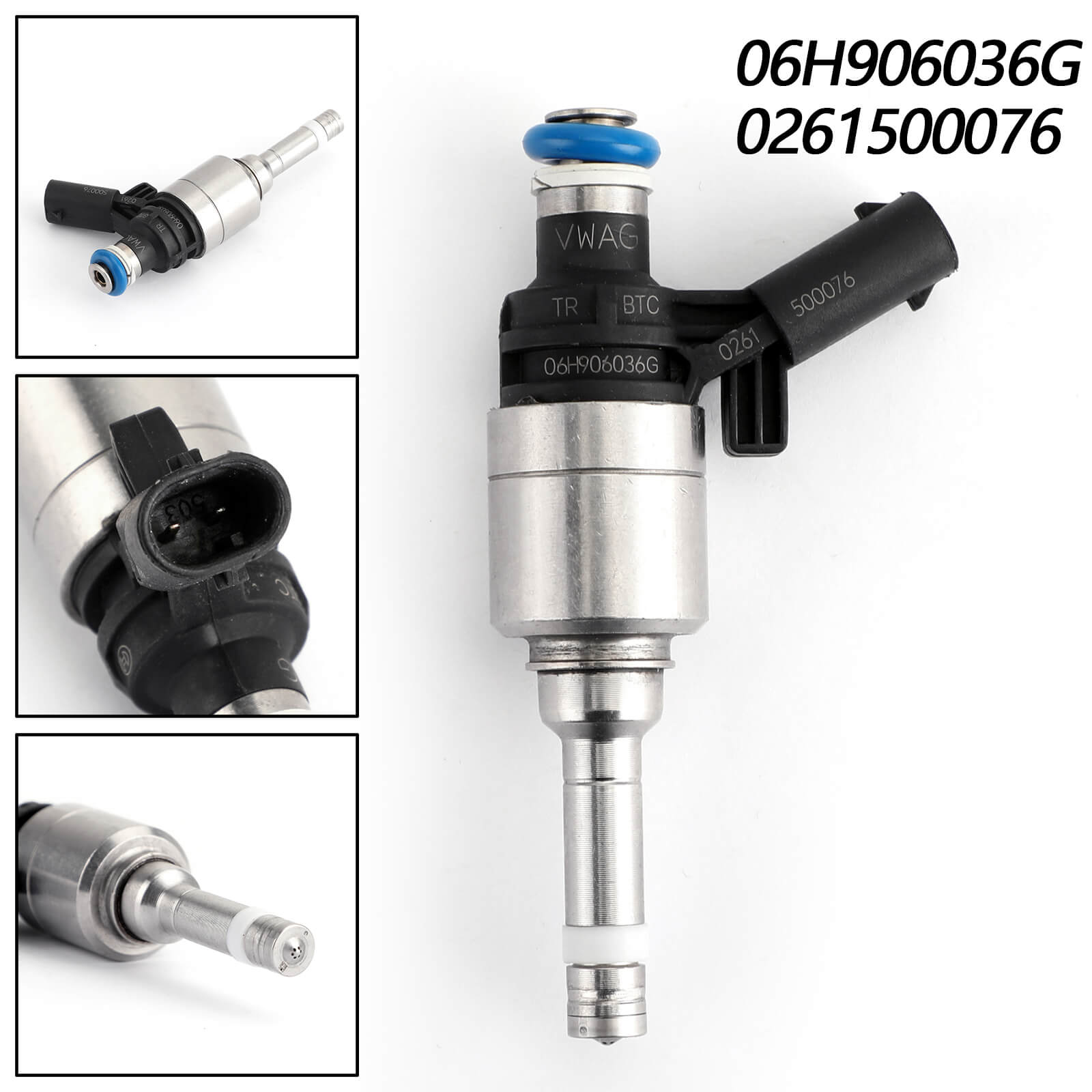 Fuel Injectors For Volkswagen Passat 2.0L 08-10 Jetta 08-13 GTI 08-14 Tiguan CC 09-14 Beetle 12-13 Silver 