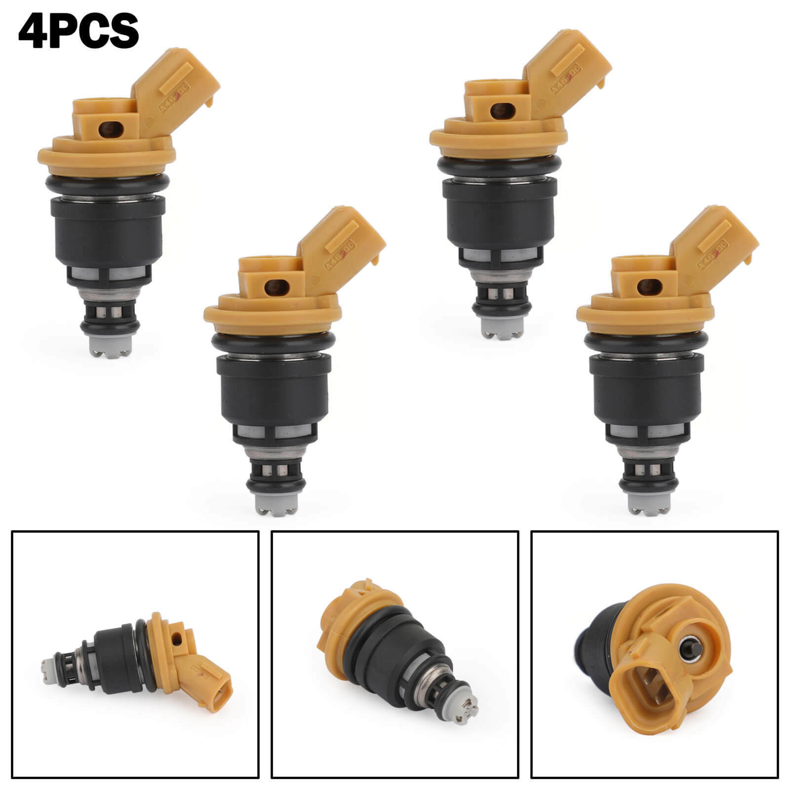 4Pcs 550cc Side Fuel Injectors For Legacy 2.5L H4 2005-2011 16600-AA170 Yellow