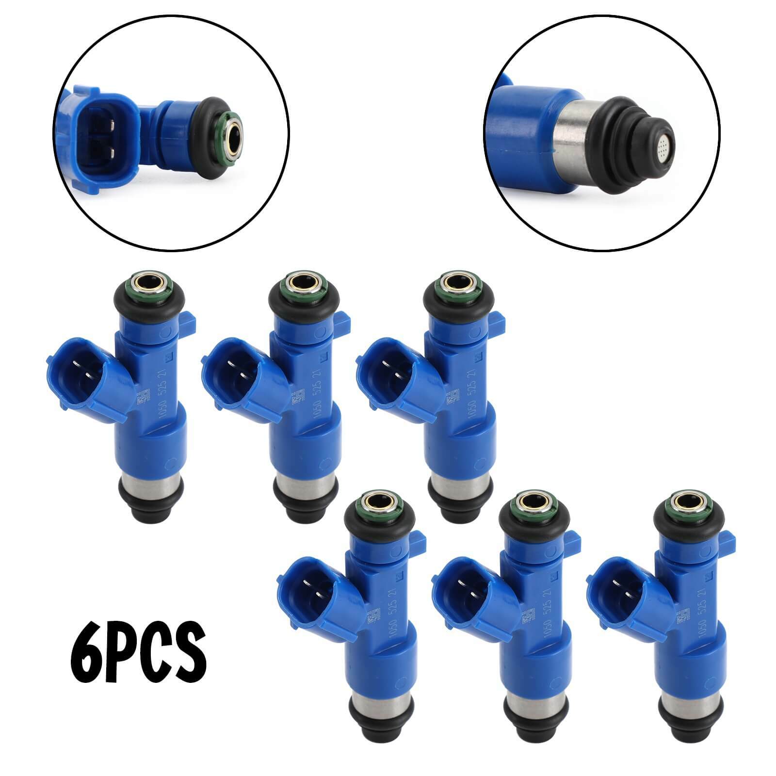 6PCS Fuel Injectors 14002-AN001 Fit for Nissan GT-R 09-16 370Z 03-15 Infiniti G35 03-08 G37 08-13 