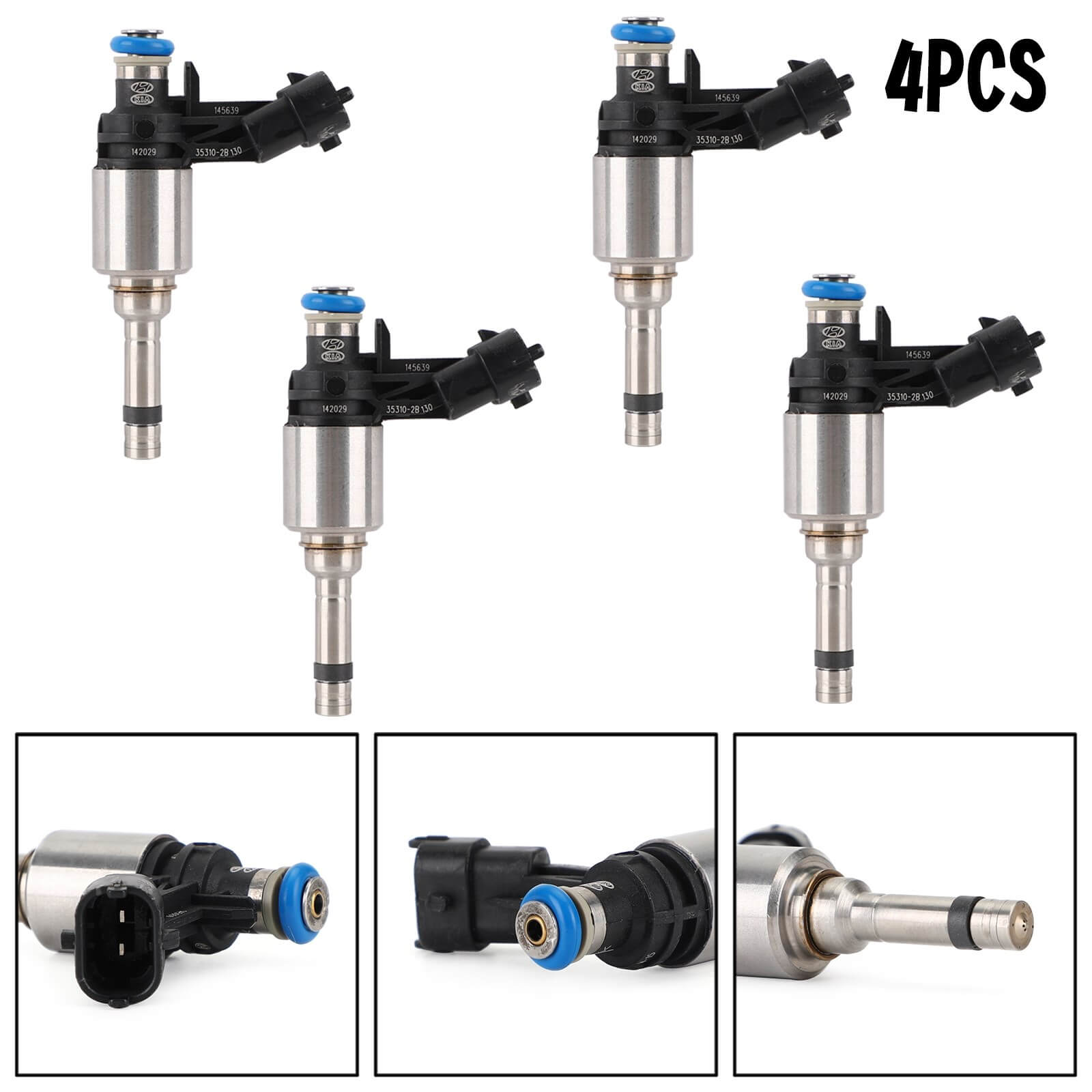 4PCS Fuel Injectors 353102B130 Fit For 1.6L L4 Hyundai Accent SE 12-17 Kia Soul Base 12-16