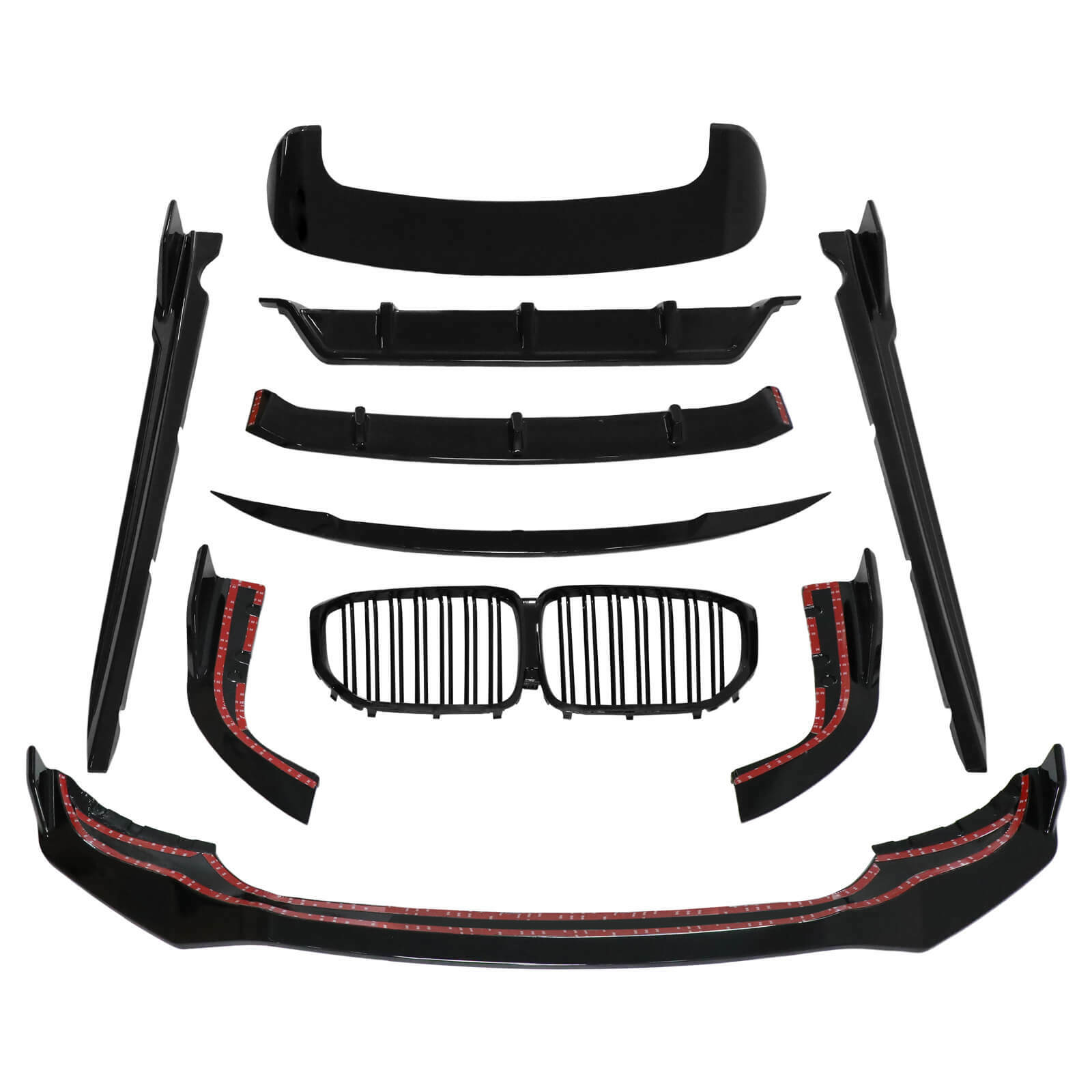 BMW X5 G05 2019+ Diffuser Body Kit Side Skirts Spoiler Lip Glossy Black