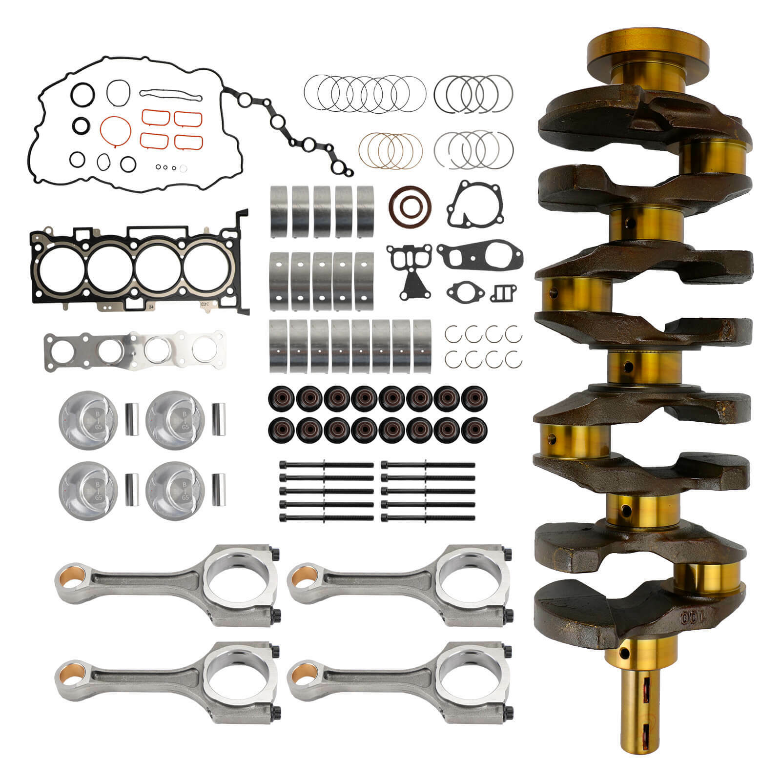 2014-2020 Kia Sorento 4-Door 2.4L G4KJ 2.4L Engine Rebuild Kit - Crankshaft & Conrods & Pistons Gasket