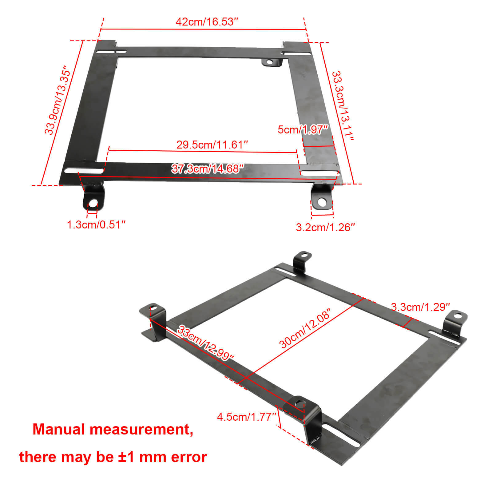 2X For 93-02 Firebird / 82-02 Camaro Low Mount Racing Bucket Seat Bracket Adapter