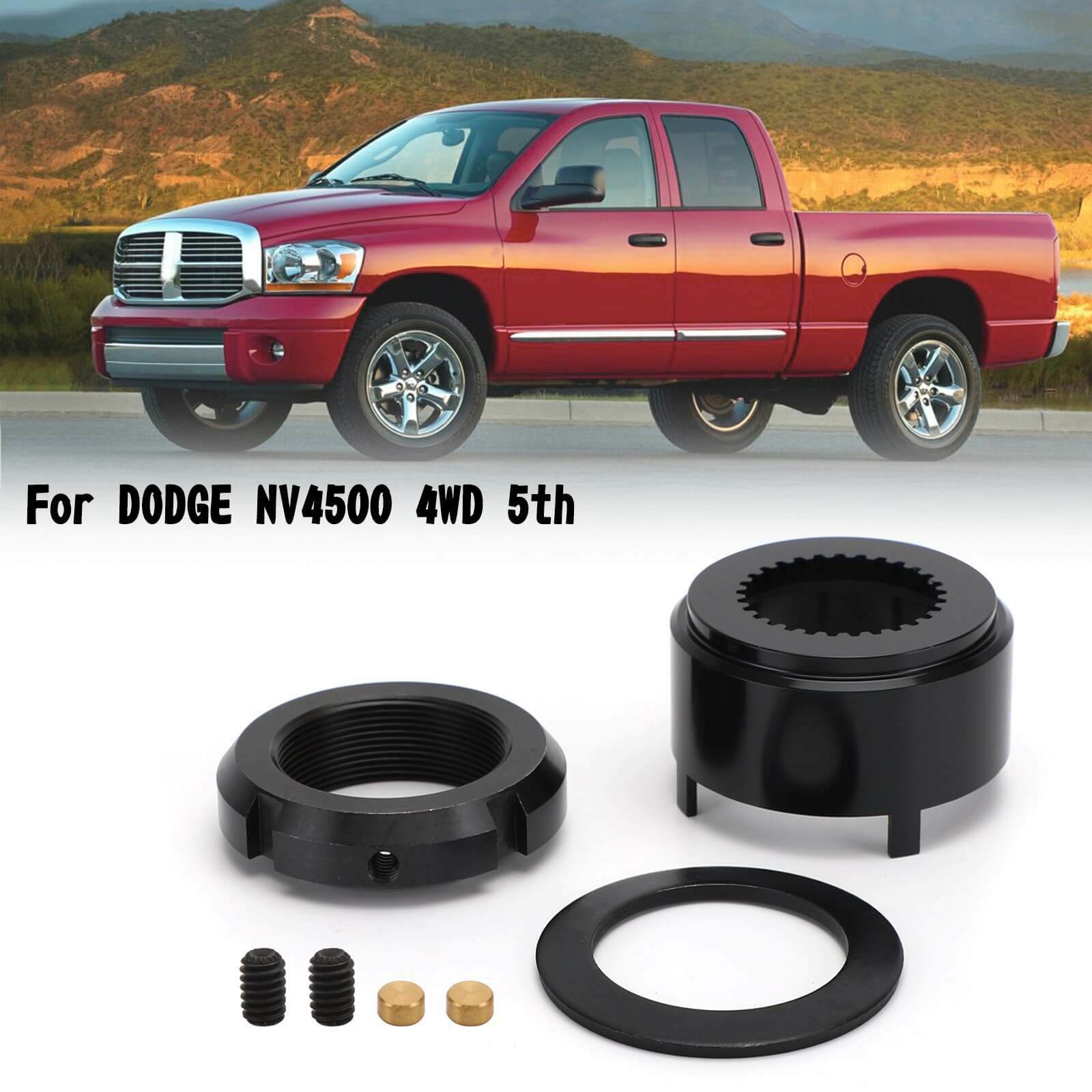 Gear Lock Nut And Retainer Kit Upgraded 5013887AA Fit For Dodge NV4500 4WD 5th Black