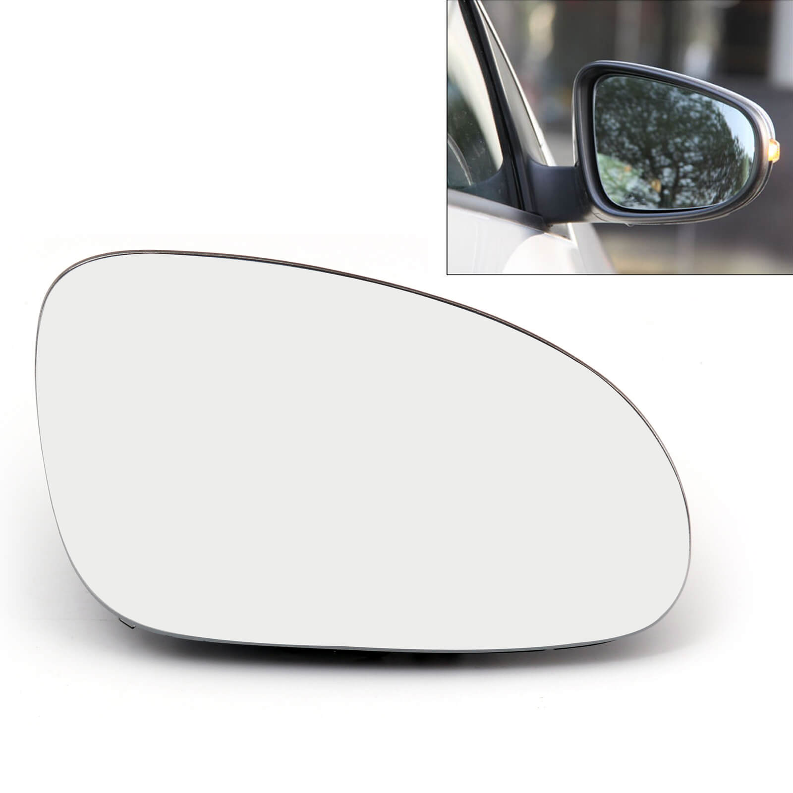 Right Rearview Mirror Glass Heated W/Holder Volkswagen GOLF GTI MK5 (06-09) JETTA MK5 (06-10) EOS (07-08) R32 Rabbit (06-09) Passat B6 (05-09)