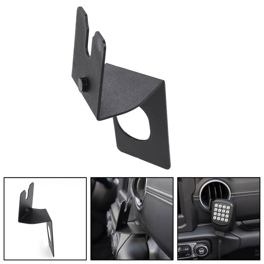 CB HAM GMRS Mic Holder Grab Bar Mount for Wrangler JL 2018+ 75WXST