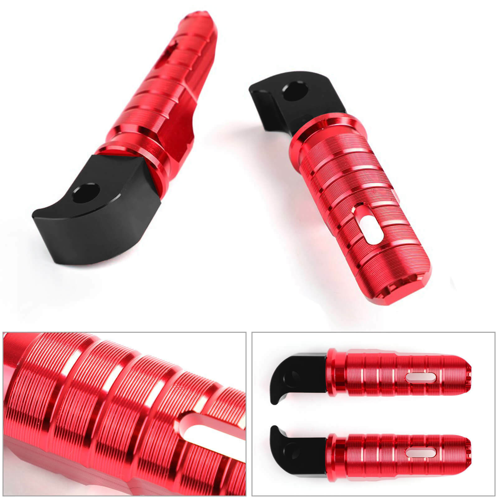 CNC Rear Foot Pegs Fits For YAMAHA MT10 03 FZ-10 16-18 Tracer900 15-18 FZ-6N/S 04-09 YZF-R3 15-18 Red