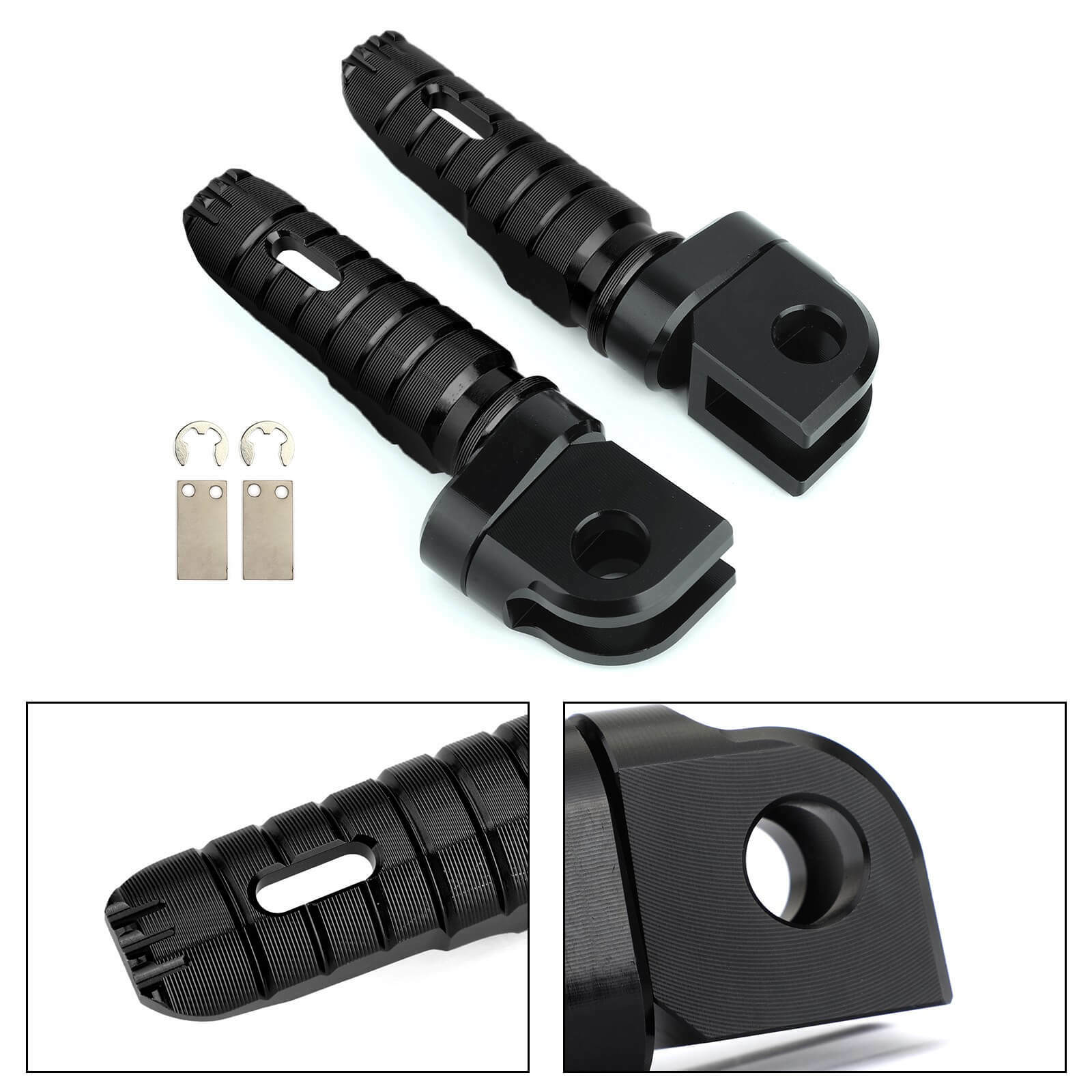Front Footpegs Fit For KAWASAKI Z650 Z900 17-20 ER-6N 6F 09-16 ZX-10R 08-10 NINJA 650 250/R 1000/Z1000SX 12-20 Black