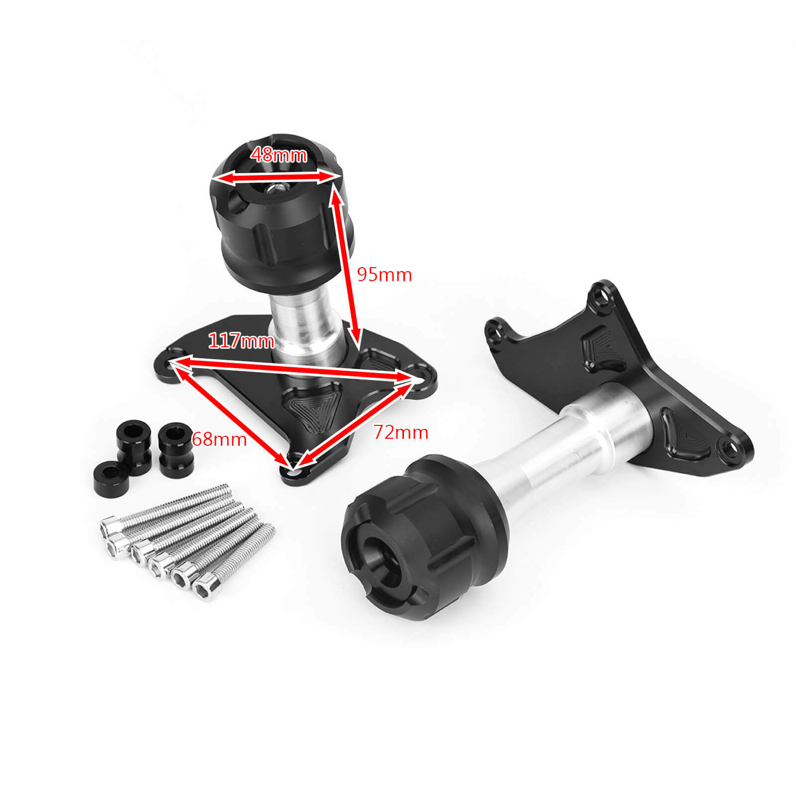 CNC Black Motorcycle Frame Slider Anti Crash for Honda MSX125 SF Grom 2013-2020