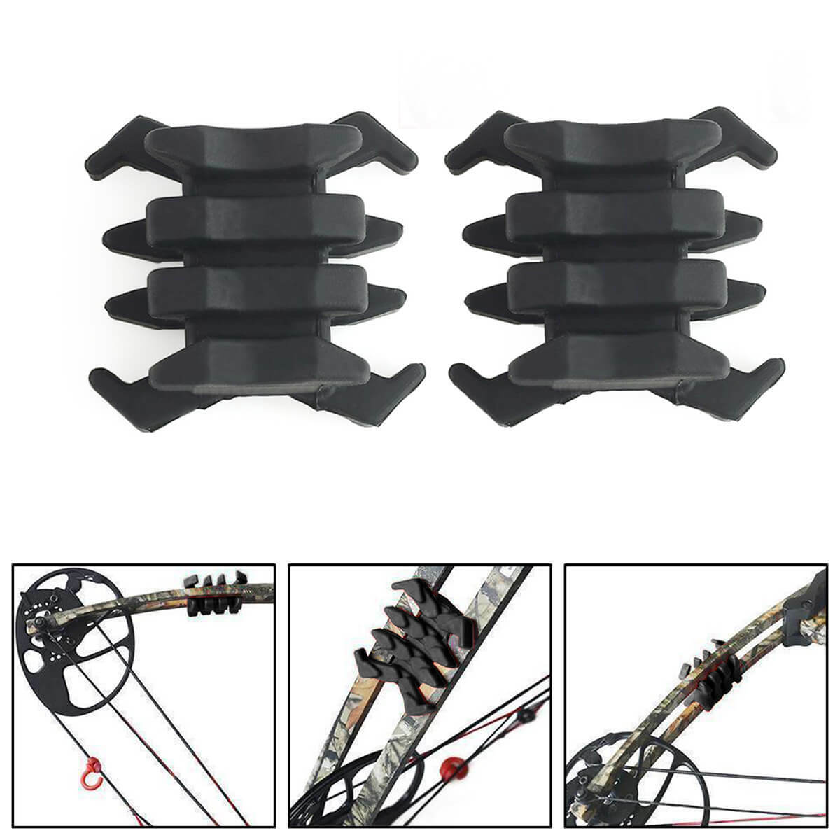 2x Limbsaver Stabilizer Super Quad Split Limb Compound Bow Vibration Dampener