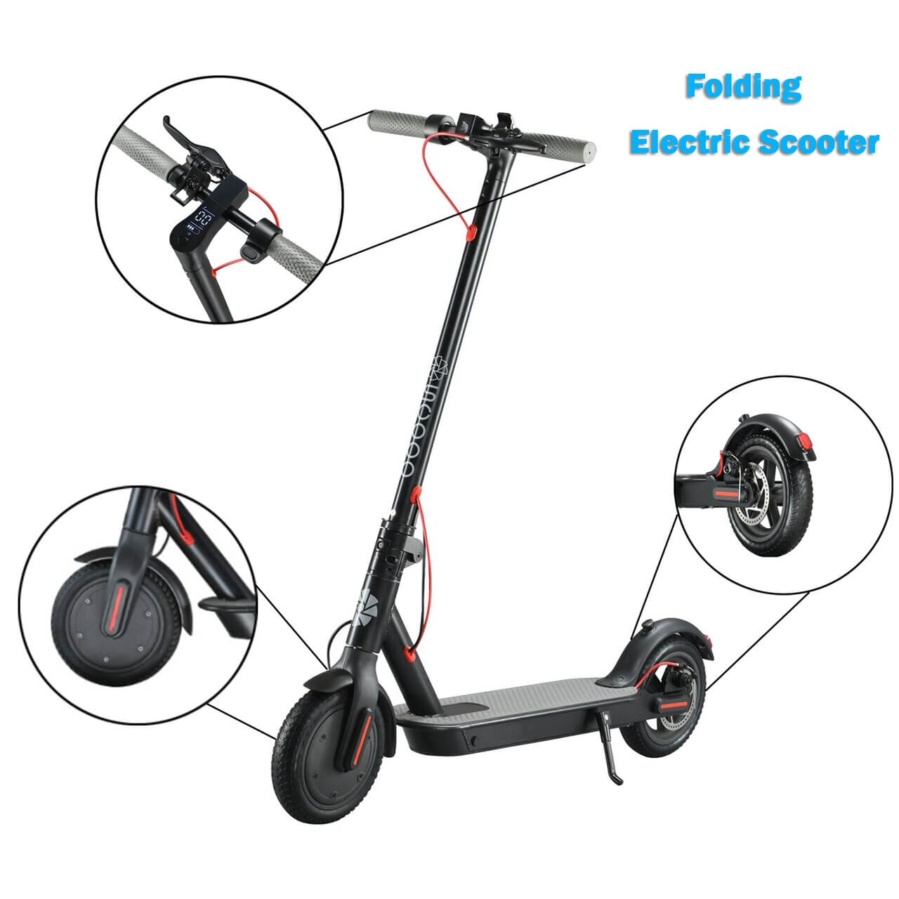 8.5" Folding Electric Scooter 300W 20KM Driving Range 25km/h