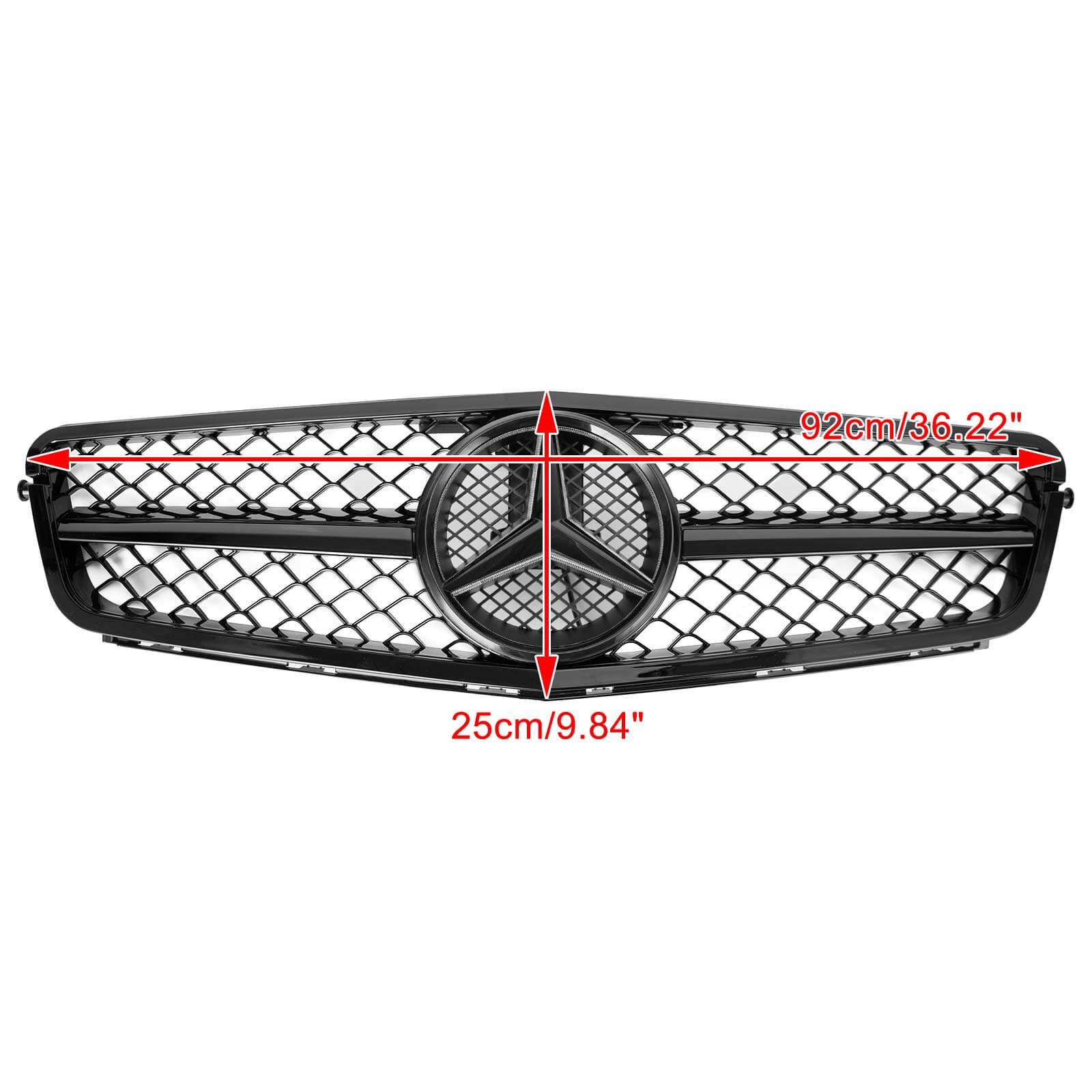 08-14 C-Class Benz W204 C300 C350 AMG Front Bumper Grille Grill w/LED