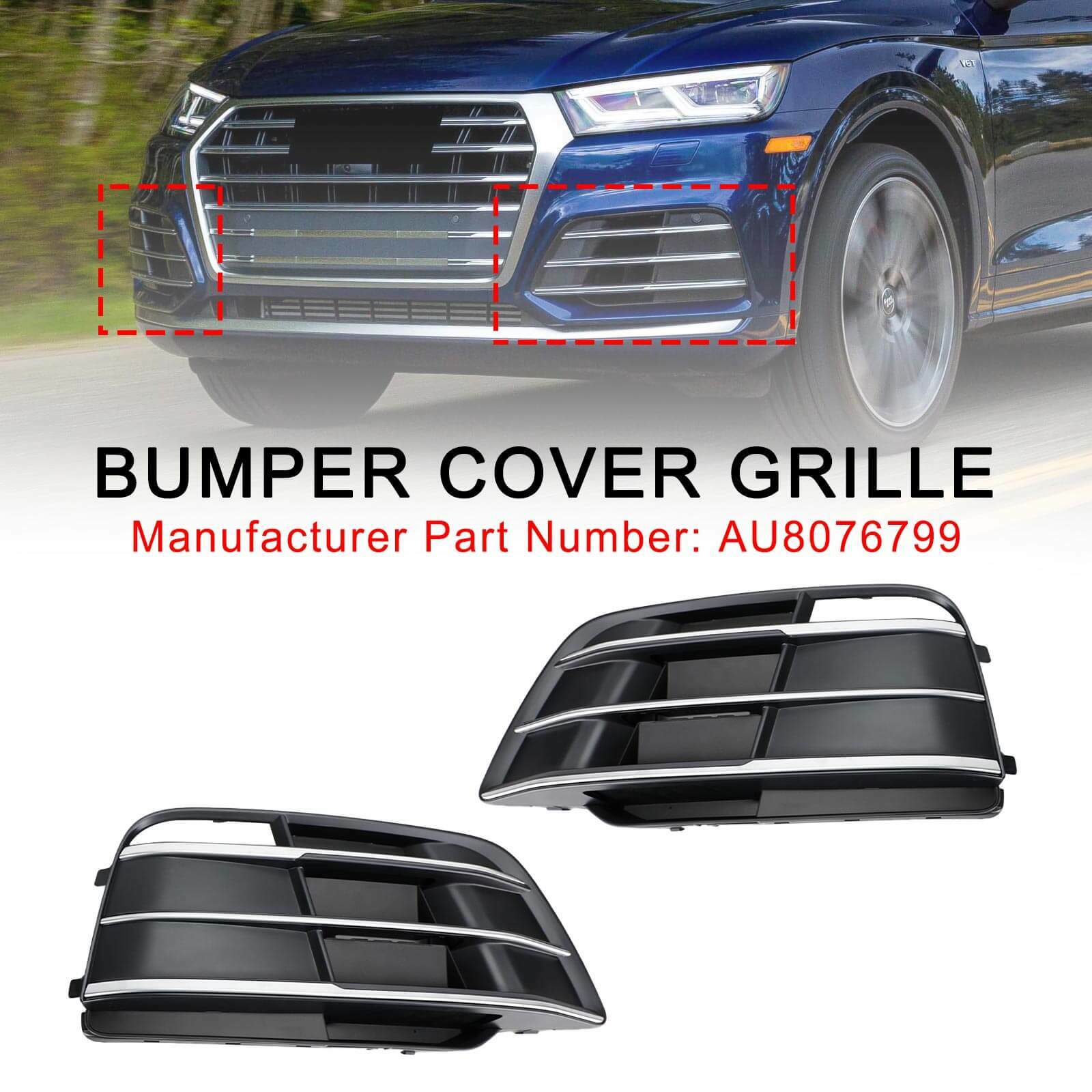 18-22 Audi SQ5 Q5 Sline Front Bumper Grille Grill Pre-Facelift 80A807679MRU6