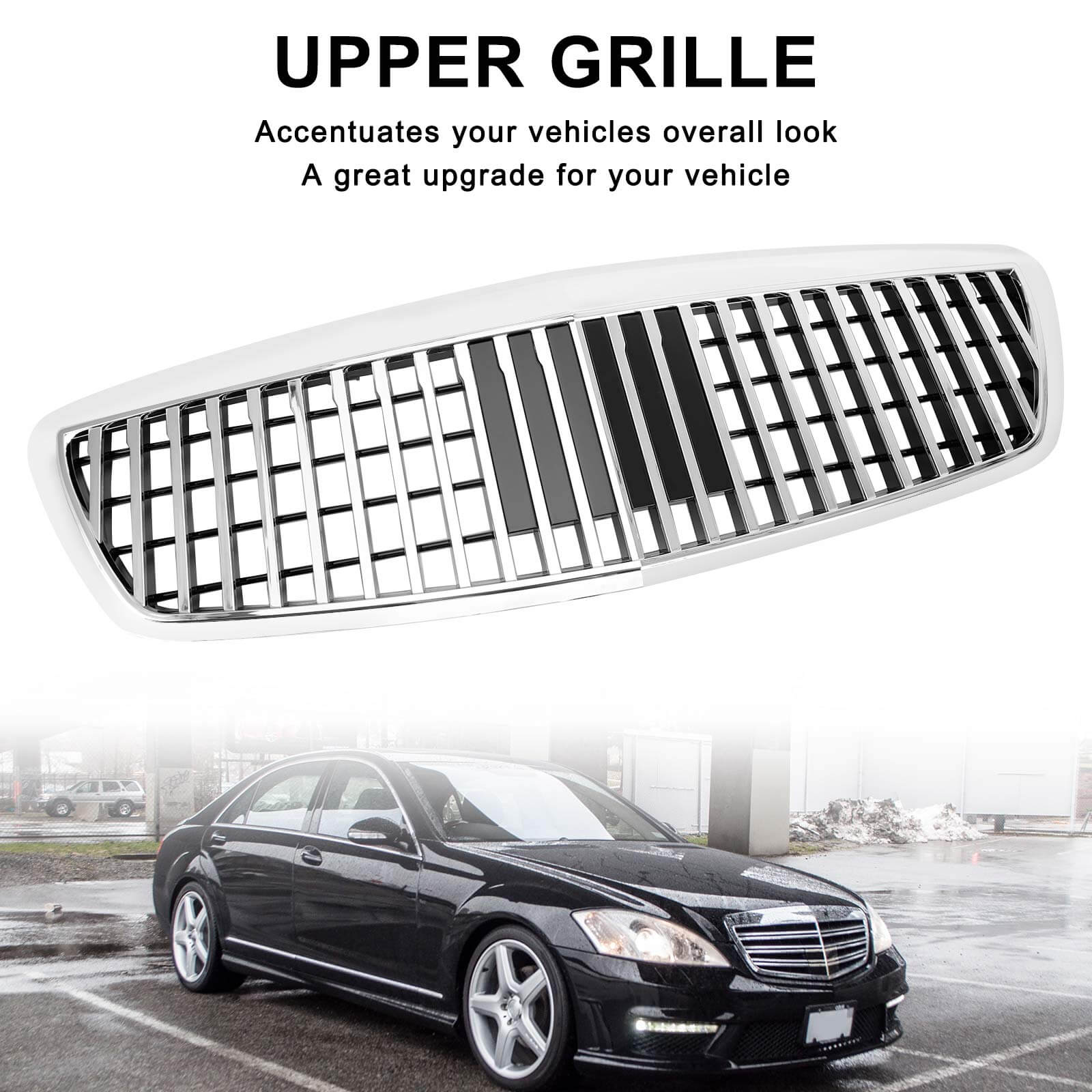 07-09 Benz S-Class W221 S550 S63 S450 MayBach Style Grille Grill Chrome