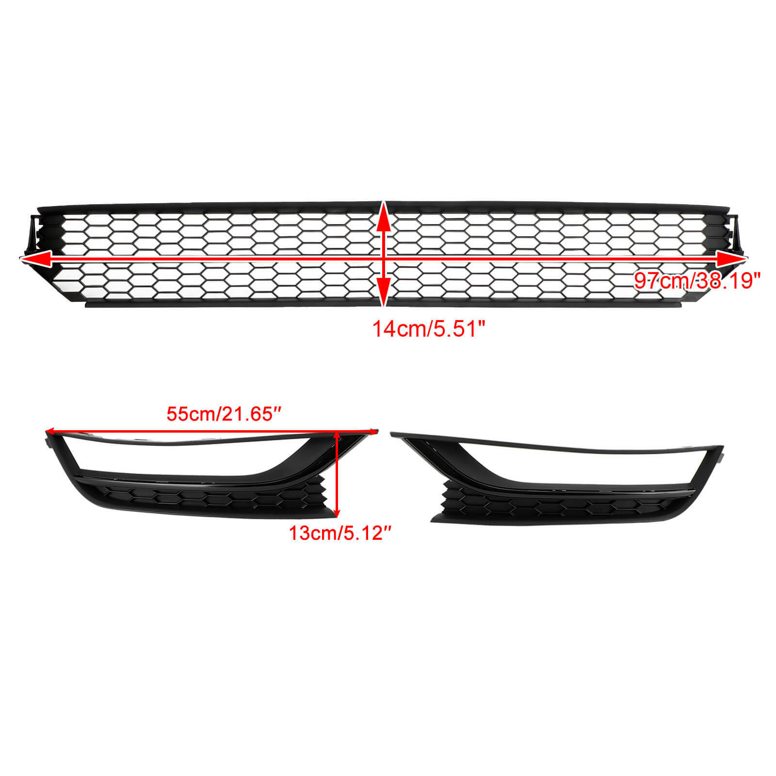 12-15 VW Passat Front Bumper Lower Grille Grill Fog Light Cover