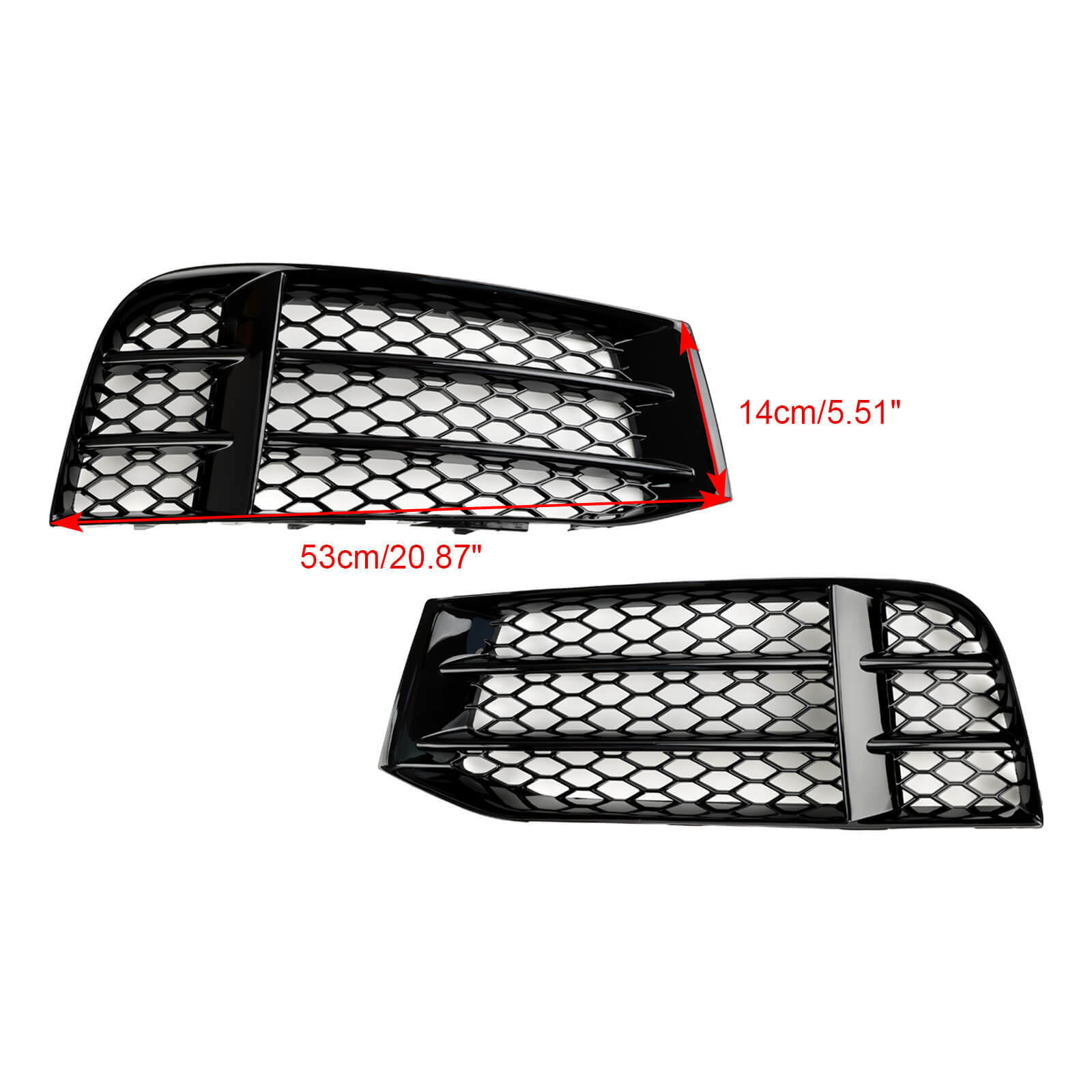 Front Bumper Lower Fog Light Cover Grill Grille Fit Audi RS5 2010-2016 