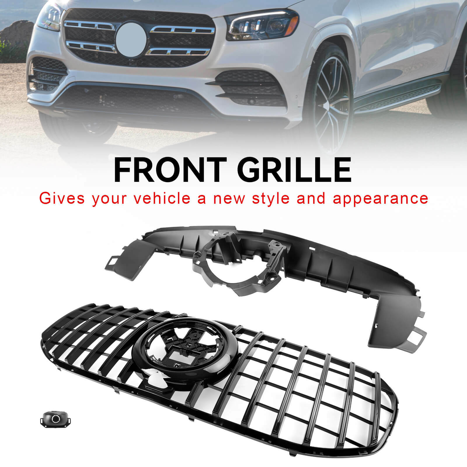 Front Bumper Grille Grill Fit Mercedes Benz X167 GLS450 GLS580 2020-2024