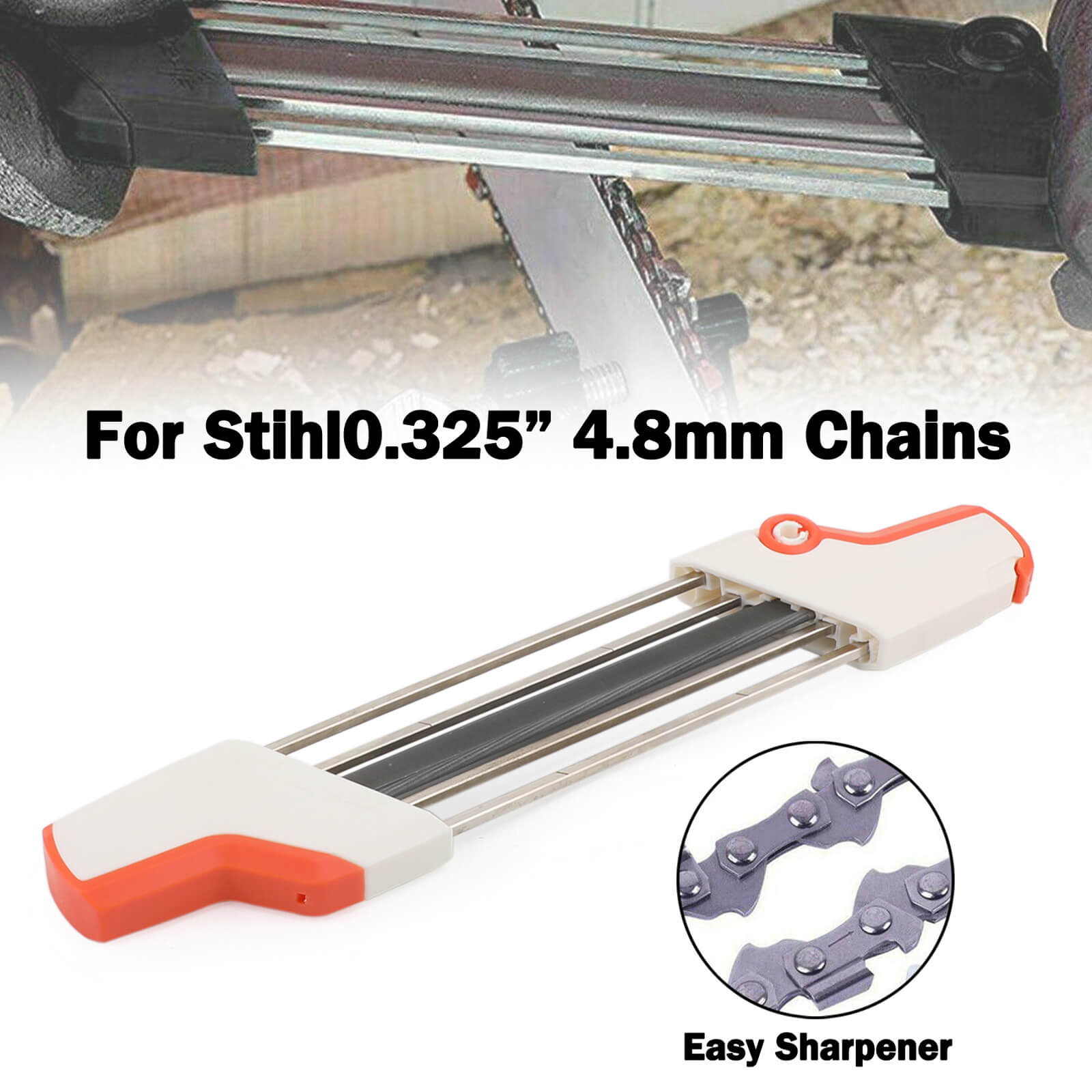 Chainsaw Teeth Quick Sharpener File For STIHL .325" 4.8mm Chain