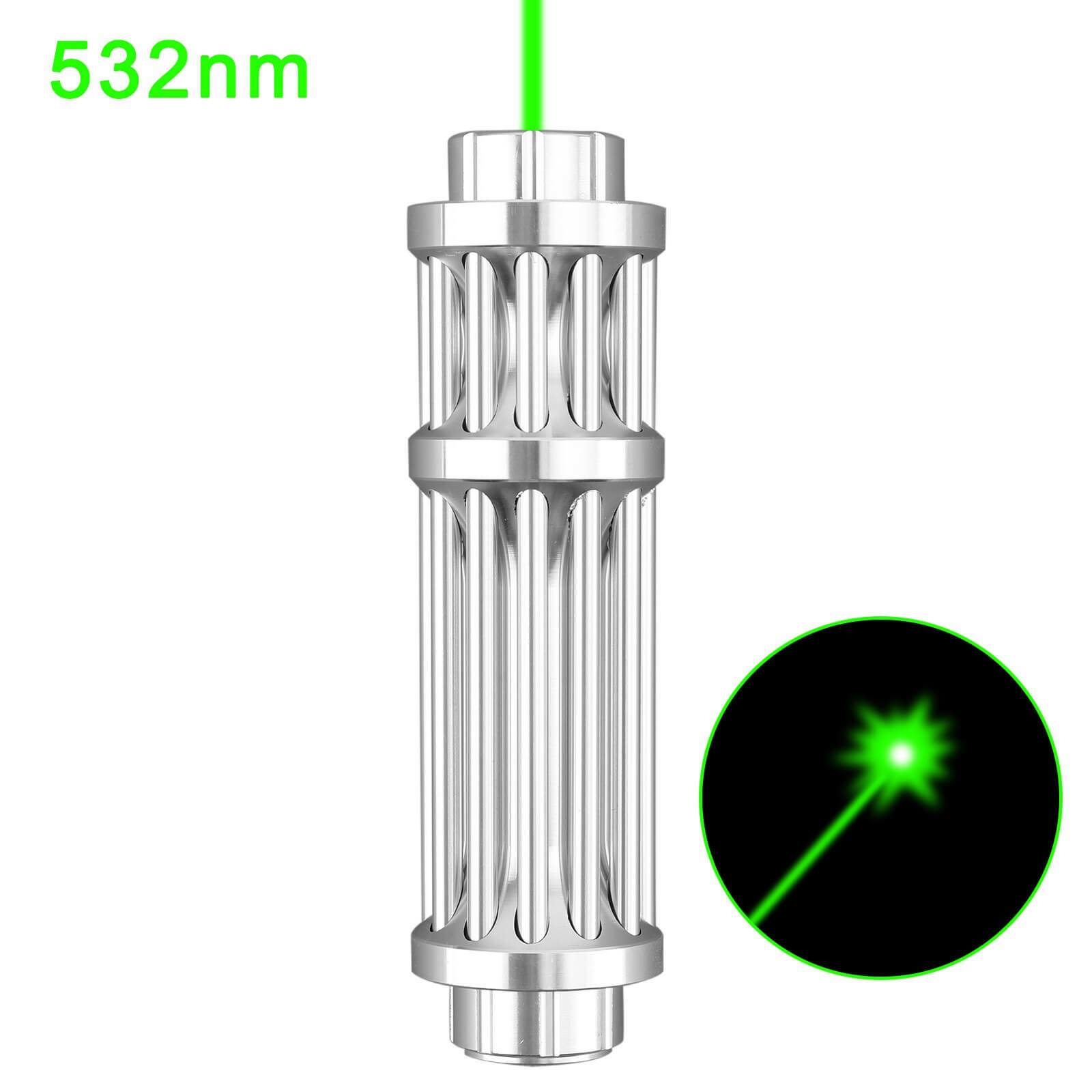 20 Miles High Power Green 1MW 532nm Laser Pointer Militar Visible Beam Light